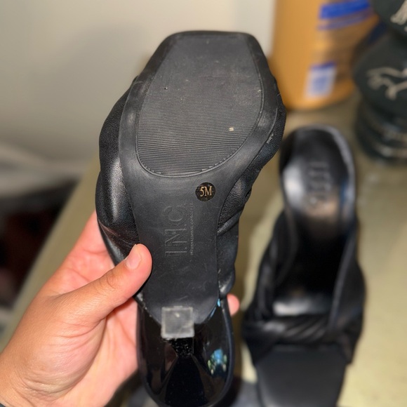 INC International Concepts Women's Black Knotted Mules - Picture 2 of 3